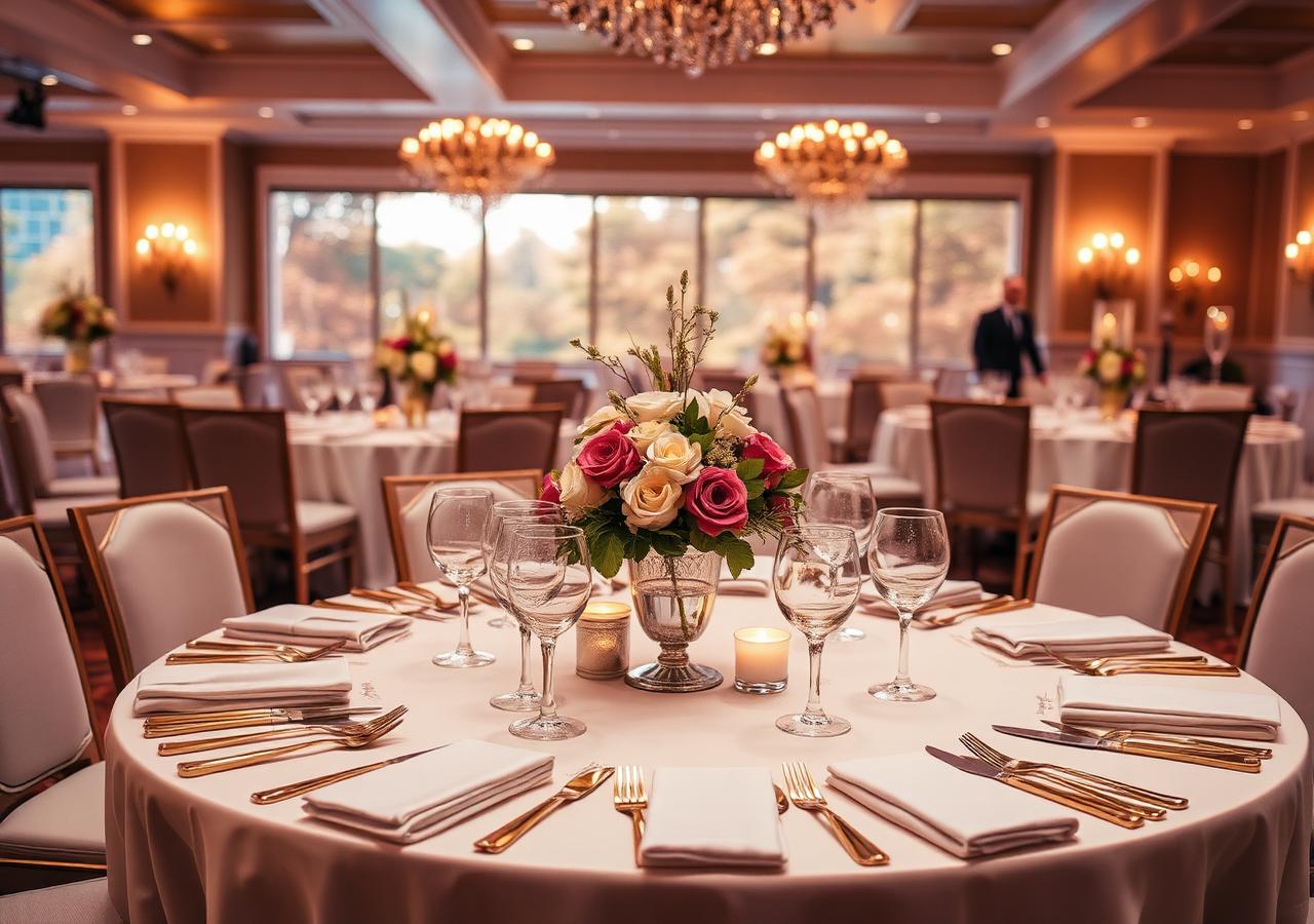 Banquet catering setup
